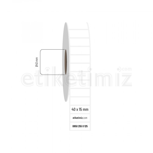 40x15 mm PP Opak Etiket