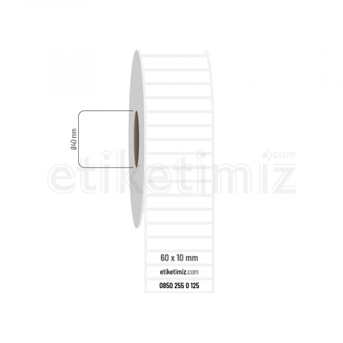 60x10 mm PP Opak Etiket