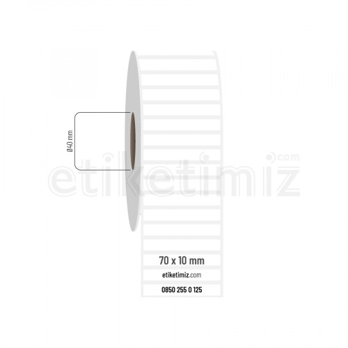 70x10 mm PP Opak Etiket