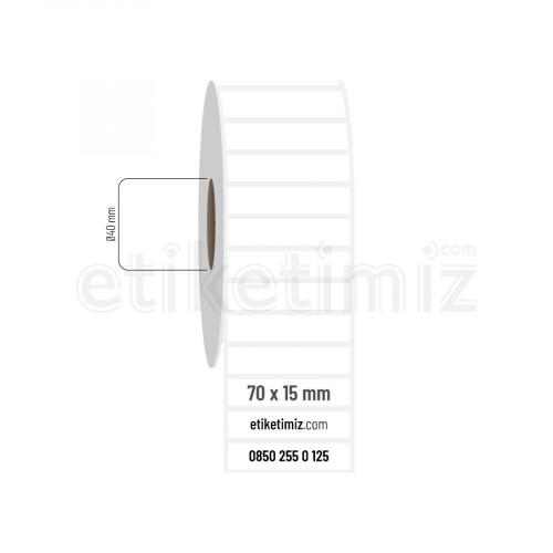 70x15 mm PP Opak Etiket