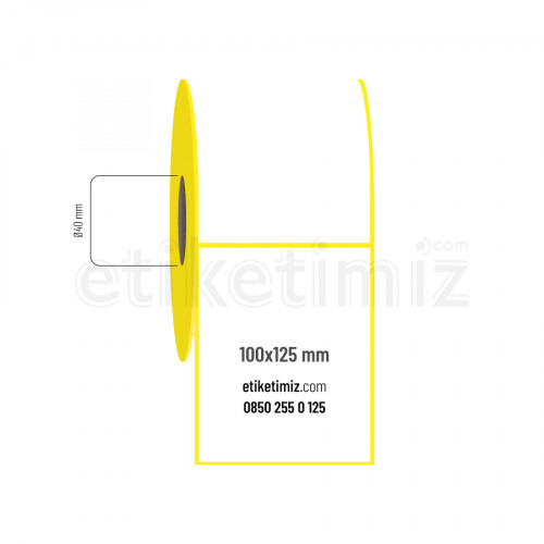 100x125 mm Kuşe Etiket