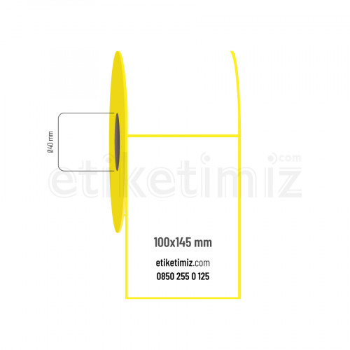 100x145 mm Kuşe Etiket