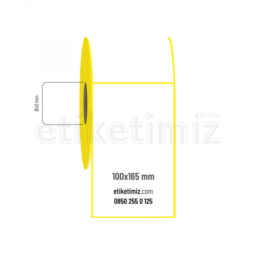 100x165 mm Kuşe Hotmelt Etiket