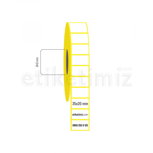 35x20 mm Eco Termal Etiket