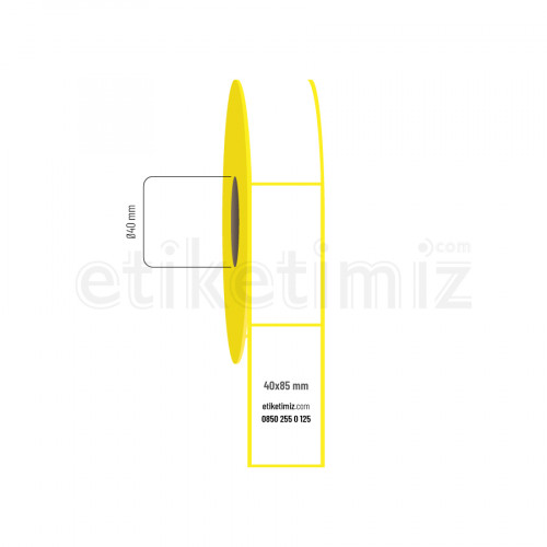 40x85 mm Eco Termal Etiket