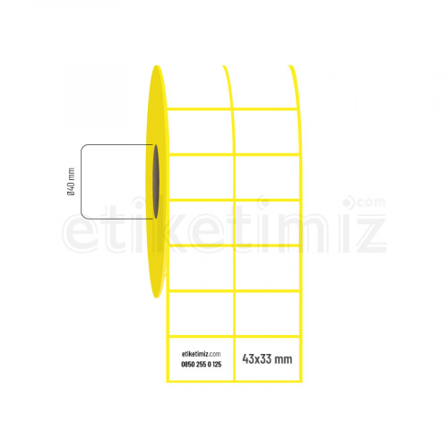 43x33 mm 2li Aralıklı Vellum Etiket