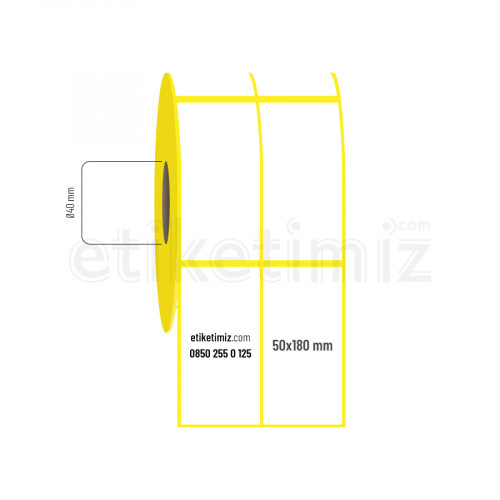 50x180 mm 2'li Aralıklı Eco Termal Etiket