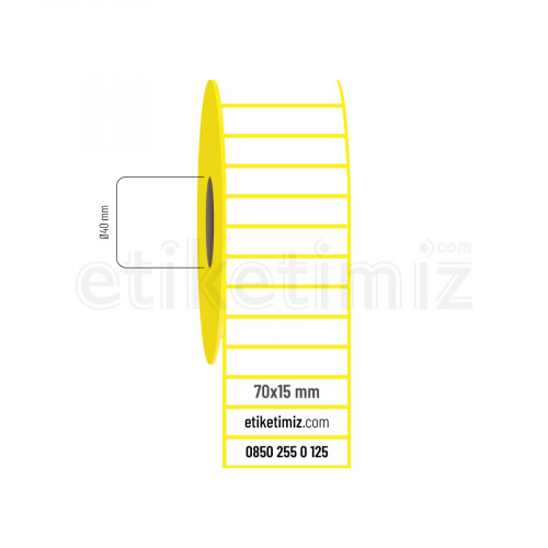 70x15 mm Eco Termal Etiket