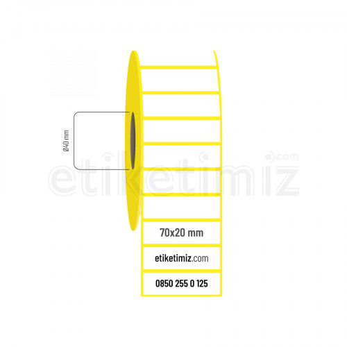 70x20 mm Eco Termal Etiket