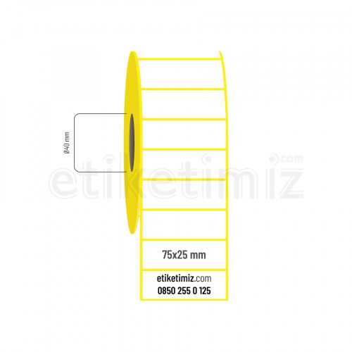 75x25 mm Eco Termal Etiket