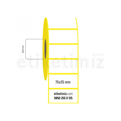 75x35 mm Eco Termal Etiket