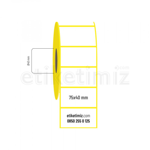 75x40 mm Eco Termal Etiket