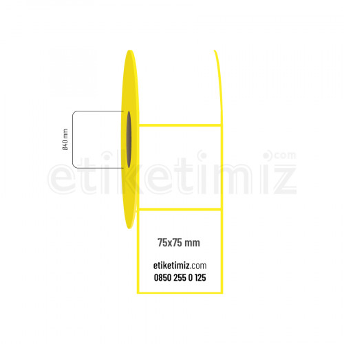 75x75 mm Eco Termal Etiket