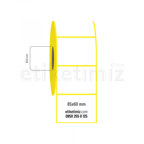 85x60 mm Eco Termal Etiket