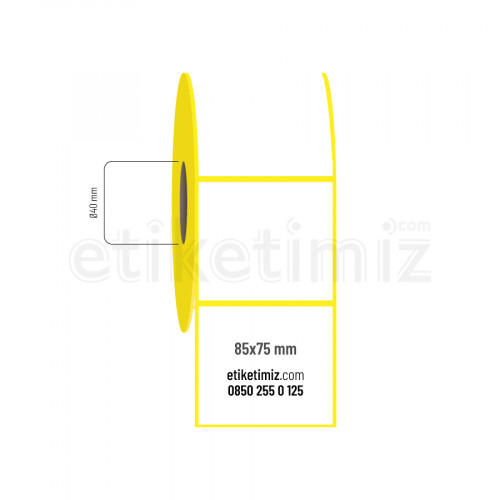 85x75 mm Eco Termal Etiket