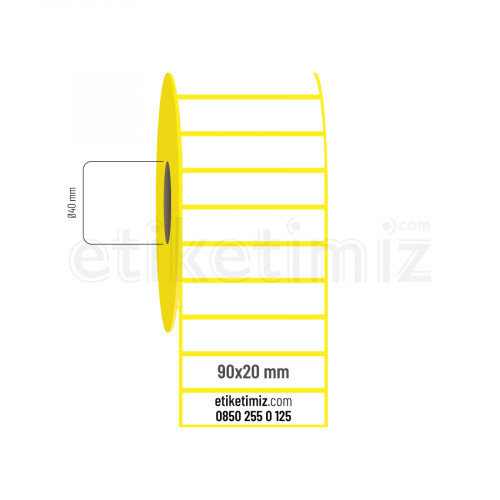 90x20 mm Eco Termal Etiket