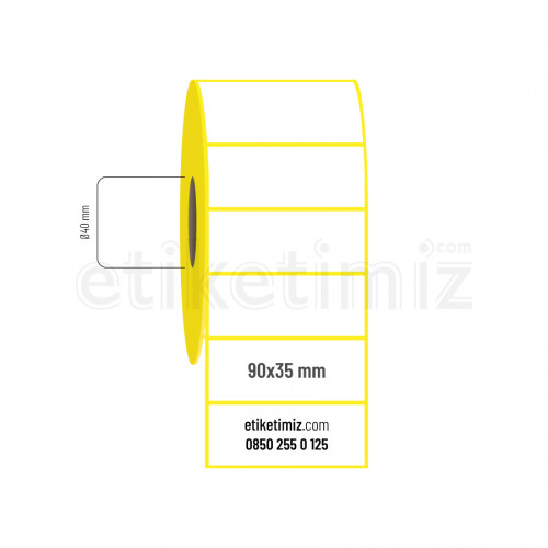 90x35 mm Eco Termal Etiket