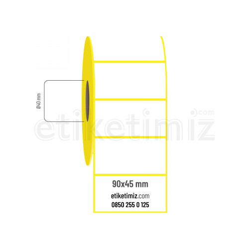 90x45 mm Eco Termal Etiket