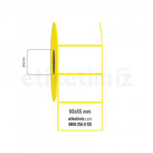 90x55 mm Eco Termal Etiket