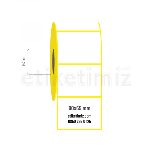 90x65 mm Eco Termal Etiket