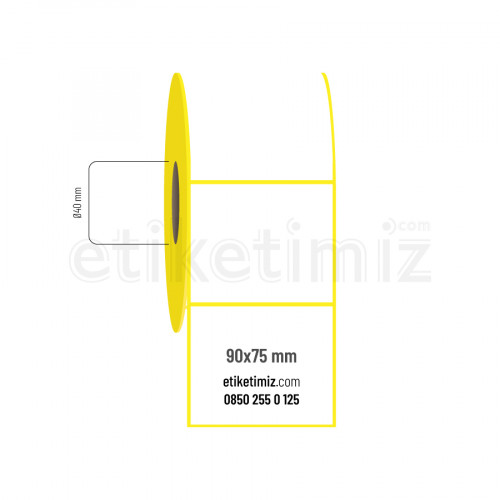 90x75 mm Eco Termal Etiket