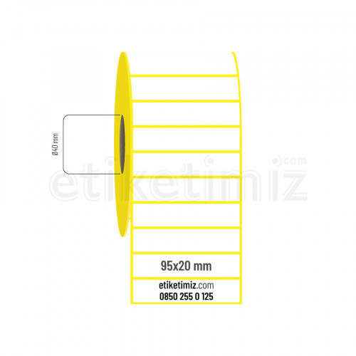 95x20 mm Eco Termal Etiket