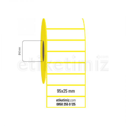 95x25 mm Eco Termal Etiket