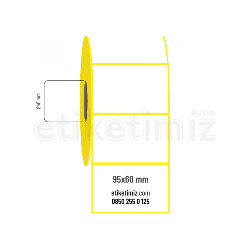 95x60 mm Eco Termal Etiket