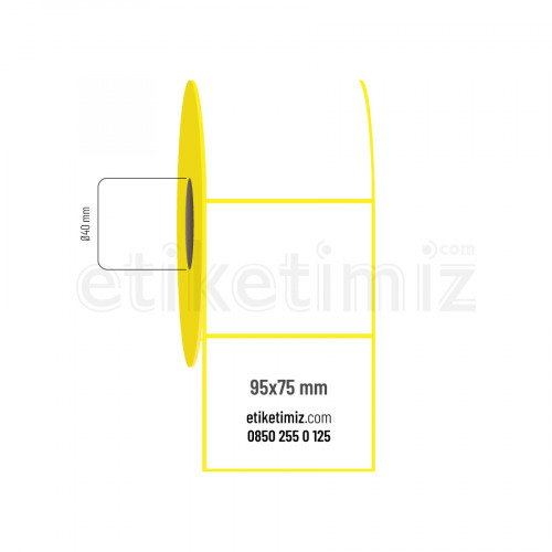 95x75 mm Eco Termal Etiket