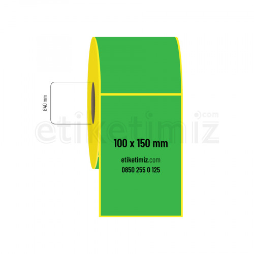 100x150 mm Termal Etiket Yeşil