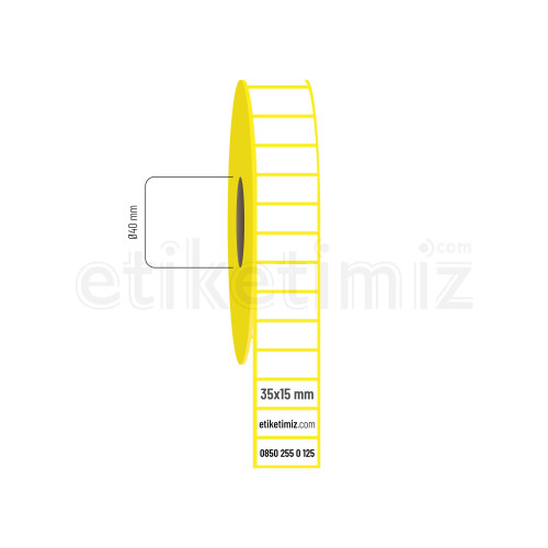 35x15 mm Eco Termal Etiket