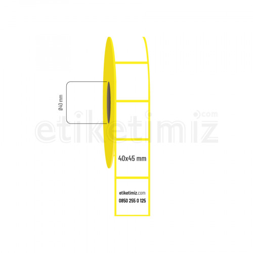 40x45 mm Eco Termal Etiket