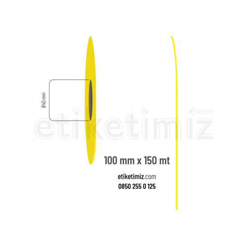 100 mm x 150 mt Sürekli Termal Etiket