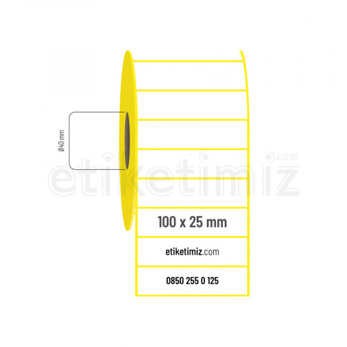 100x25 mm Termal Etiket