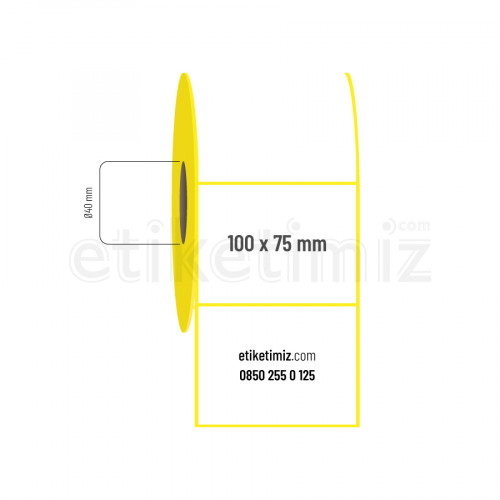 100x75 mm Termal Etiket