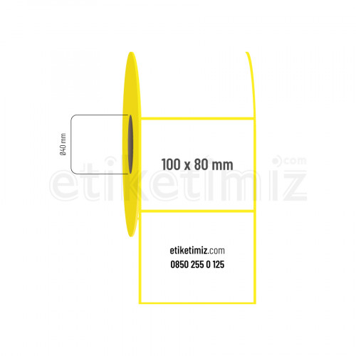 100x80 mm Termal Etiket