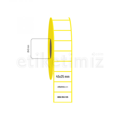 45x25 mm Termal Etiket