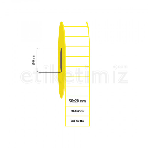 50x20 mm Termal Etiket