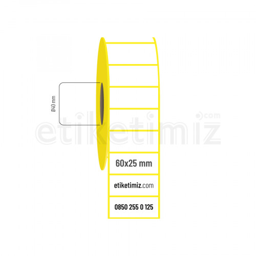 60x25 mm Termal Etiket