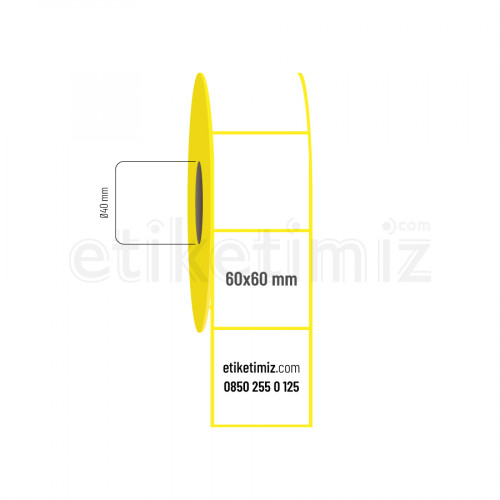 60x60 mm Termal Etiket