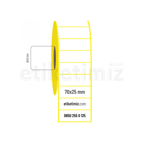 70x25 mm Termal Etiket