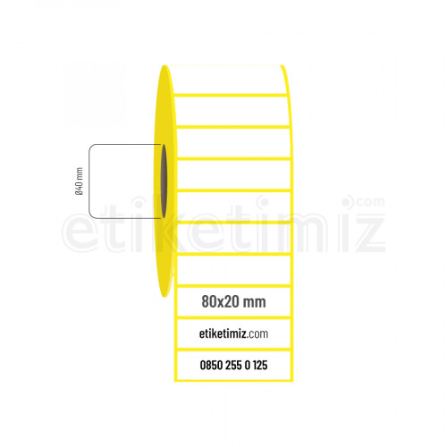 80x20 mm Termal Etiket