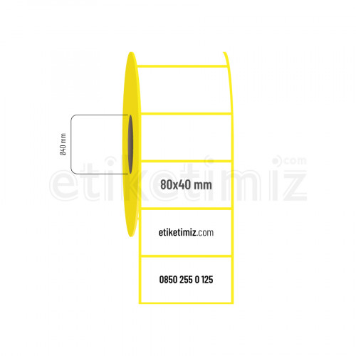 80x40 mm Termal Etiket