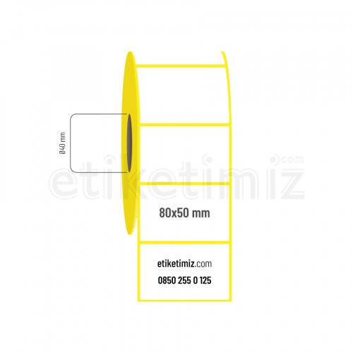 80x50 mm Termal Etiket