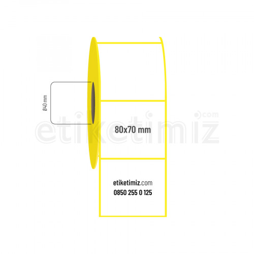 80x70 mm Termal Etiket