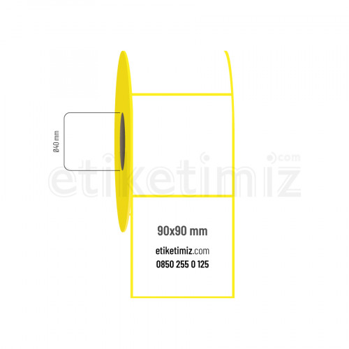 90x90 mm Termal Etiket