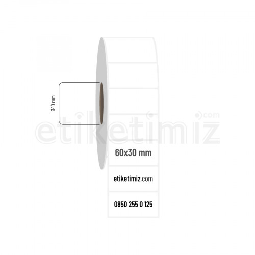 60x30 mm Fasson Fastyre Etiket