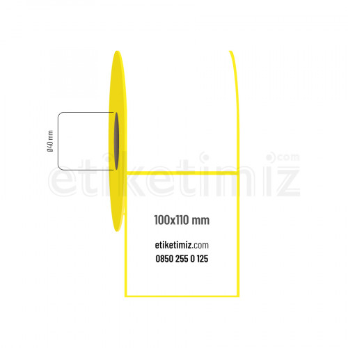 100x110 mm Kuşe Etiket