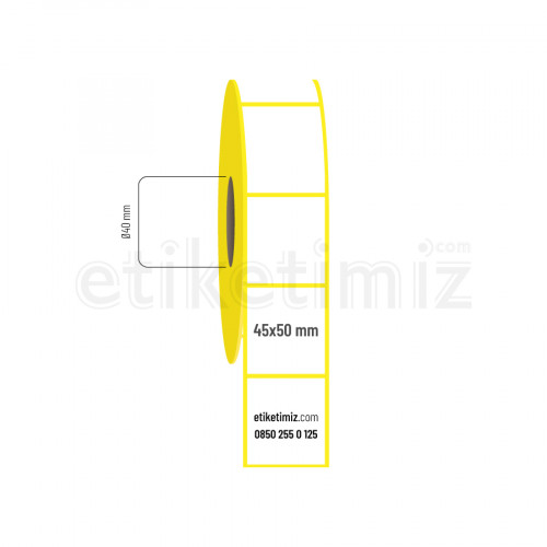 45x50 mm Kuşe Etiket