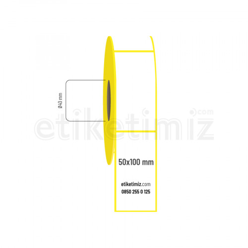 50x100 mm Kuşe Etiket